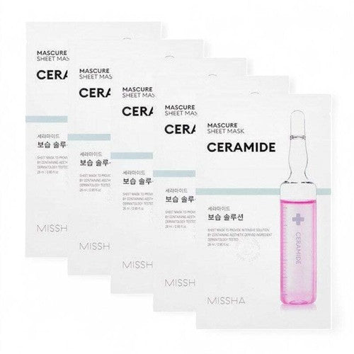 MISSHA Mascure Sheet Mask Bundle Set-7 Types Ceramide 28ml x 5 sheets