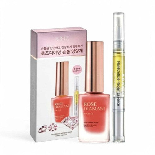 Baren Nail Growth & Strengthener Shiny Pink Color Special Set 2 pcs