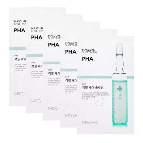MISSHA Mascure Sheet Mask Bundle Set-7 Types PHA 28ml x 5 sheets