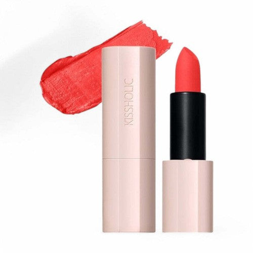 The Saem Kissholic Lipstick Matte 20 Colors #OR04 Grapefruit Blended