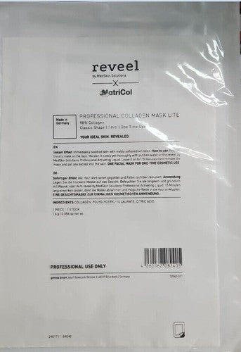 25pcs x Germany Reveel x Matricol Professional Collagen Mask Lite