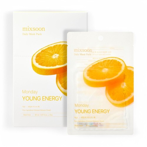 Mixsoon Daily Mask Pack 10 Sheets Set-7 Types Monday Young Energy