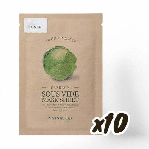 SKINFOOD Sous Vide Mask Set-10 Types Cabbage 22g x 10 pcs
