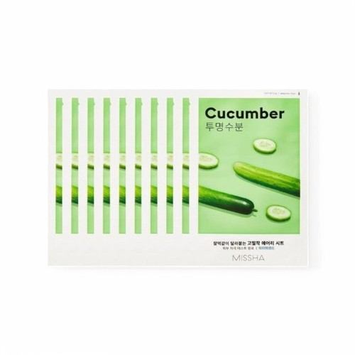 MISSHA Airy Fit Sheet Mask Bundle Set-12 Types Cucumber 25g x 10 sheets