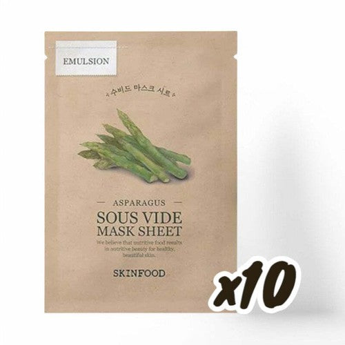 SKINFOOD Sous Vide Mask Set-10 Types Asparagus 22g x 10 pcs