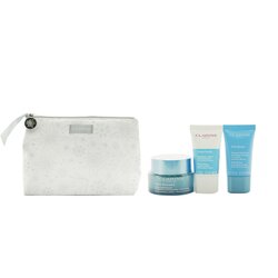 Clarins Hydration Collection: Hydra-Essentiel Silky Cream 50ml+ Fresh Scrub 15ml+ SOS Hydra Mask 15ml+ Pouch  3pcs+1pouch