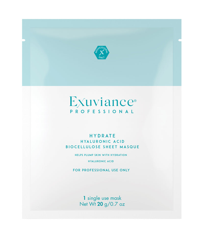 Exuviance (Discounted Price For 2Pcs) HYDRATE Hyaluronic Acid Biocellulose Sheet Masque 5 x 20g