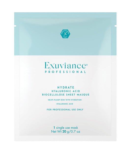 Exuviance HYDRATE Hyaluronic Acid Biocellulose Sheet Masque 5 x 20g