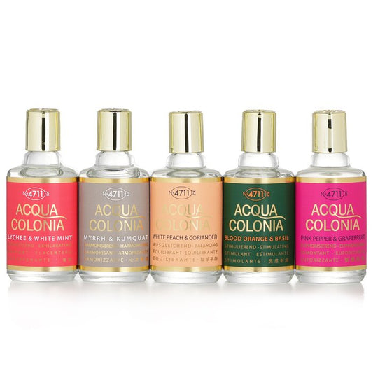 4711 Acqua Colonia Eau De Cologne Mini Set: Lychee&White Mint, Myrrh&Kumquat, White Peach&Coriander ... 747948 5x8ml/0.27oz