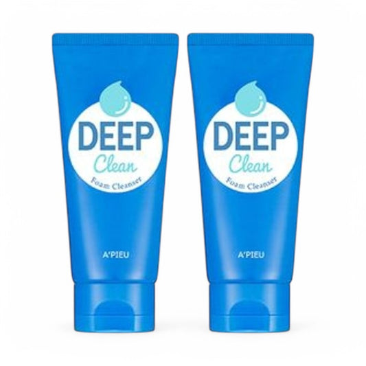 A'PIEU Deep Clean Foam Cleanser 2pcs 130ml x 2pcs