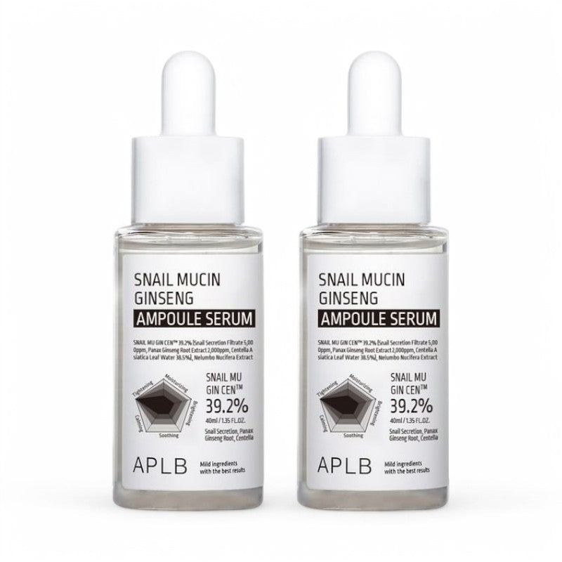APLB Snail Mucin Ginseng Ampoule Serum Set 2 pcs