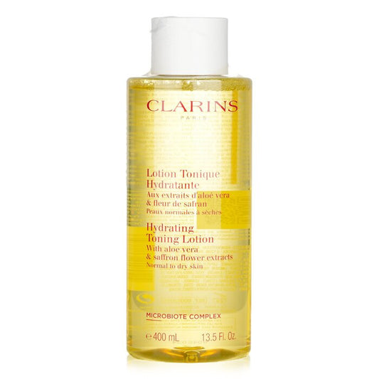 Clarins Hydrating Toning Lotion with Aloe Vera & Saffron Flower Extracts - Normal to Dry Skin  400ml/13.5oz (Parallel Import)