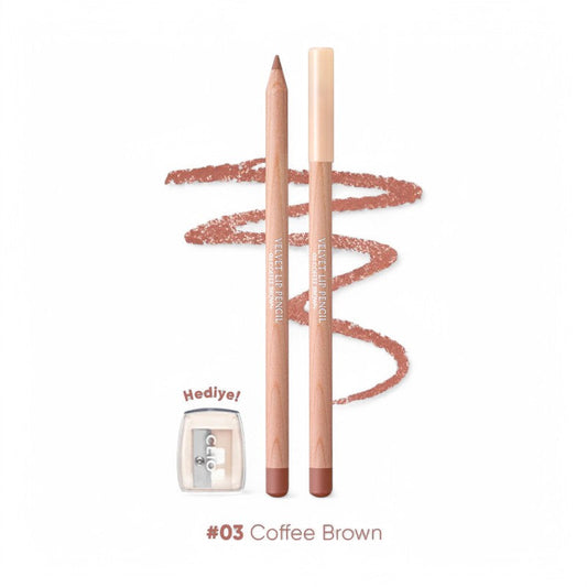 CLIO Velvet Lip Pencil Set - 4 Colors #03 Coffee Brown