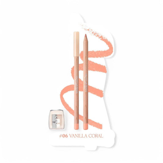 CLIO Velvet Lip Pencil Set - 6 Colors #06 Vanilla Coral