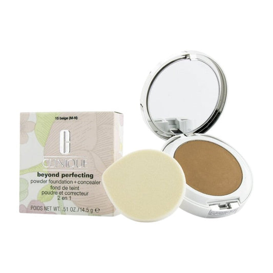 Clinique Beyond Perfecting Powder Foundation + Concealer - # 15 Beige 14.5g/0.51oz