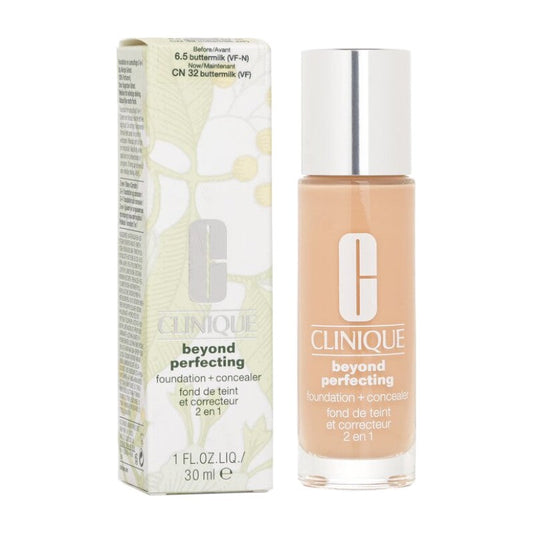 Clinique Beyond Perfecting Foundation & Concealer - # 6.5 Buttermilk (VF-N) Z9FF-6A / 712945 30ml/1oz