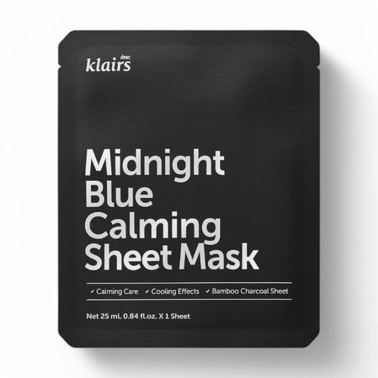 Dear, Klairs Sheet Mask 1pc - 2 Types Midnight Blue Calming 25ml
