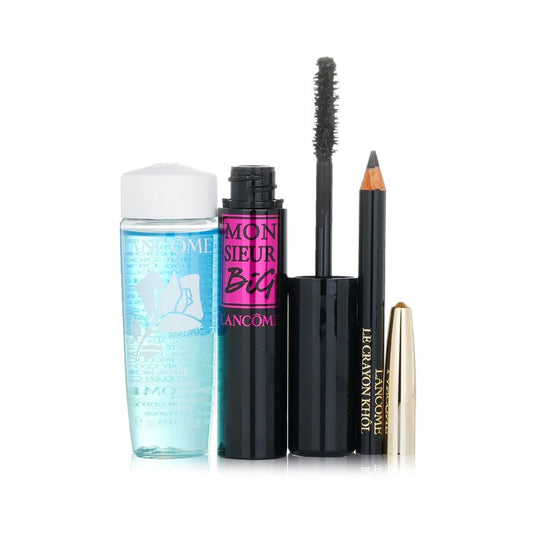 Lancome Monsieur Big Set: Monsieur Big Mascara #01 Is The New Black 10ml + Mini Le Crayon Khol #01 Noir 0.7g + Bio Facial 30ml 597531 3pcs
