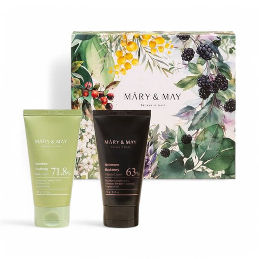 Mary&May Soothing Gel Cream + Idebenone Blackberry Cream Duo Set 2 pcs