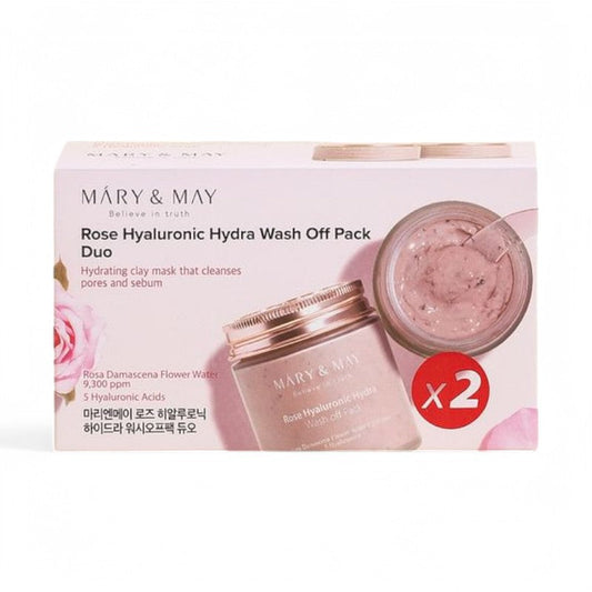 Mary&May Rose Hyaluronic Hydra Wash Off Pack Duo Set 2 pcs