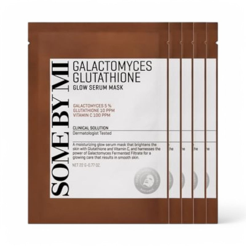 SOME BY MI Galactomyces Glutathione Glow Serum Mask Bundle Set 22g x 5 sheets