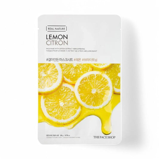 THE FACE SHOP Real Nature Face Mask 1pc (20 Types) 20g Lemon