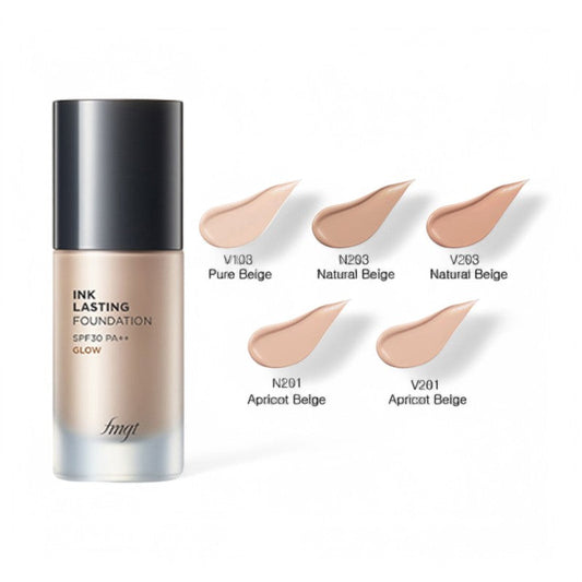 THE FACE SHOP fmgt Ink Lasting Foundation Glow SPF30 PA++ 30ml (5 Colors) #V103 Pure Beige