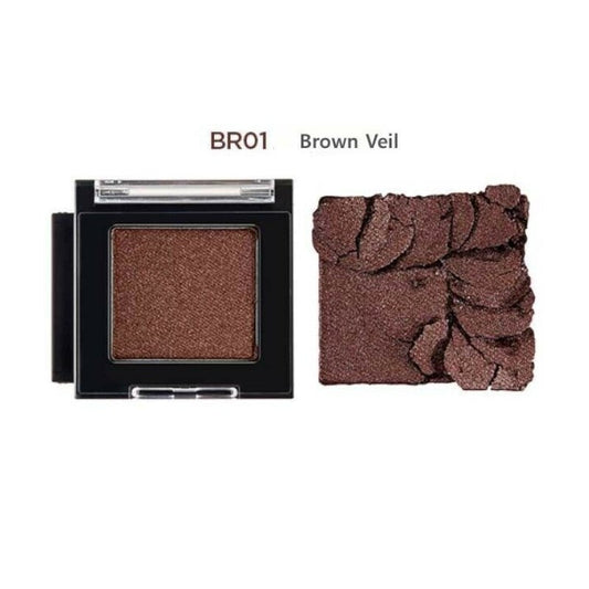 THE FACE SHOP fmgt Mono Cube Eyeshadow Glitter - 15 Colors #BR01 Brown Veil