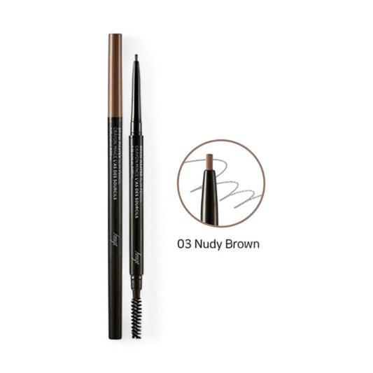 THE FACE SHOP fmgt Brow Master Slim Pencil - 4 Colors #03 Nudy Brown
