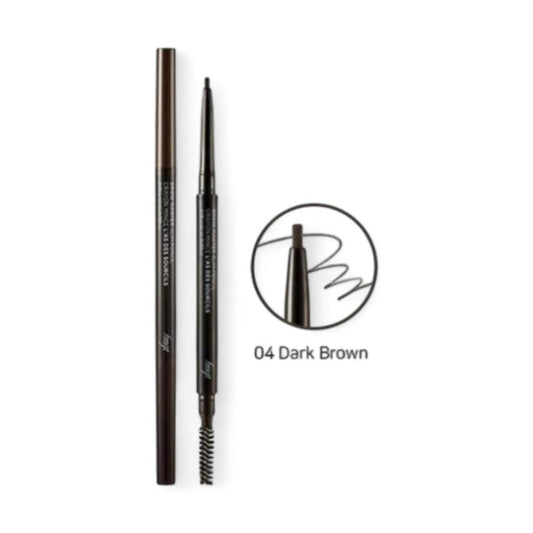 THE FACE SHOP fmgt Brow Master Slim Pencil - 4 Colors #04 Dark Brown