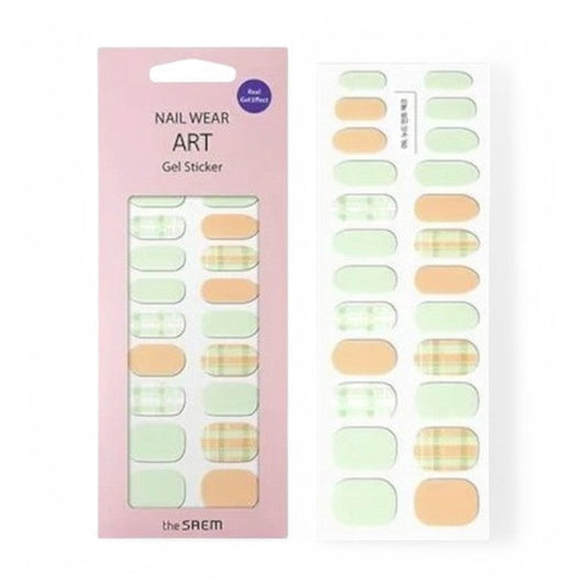 The Saem Nail Wear Art Gel Sticker - 11 Types #09 Nude Mint Check