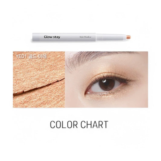 The Saem Glow Stay Stick Shadow - 10 Colors #YE01 Gold Marais