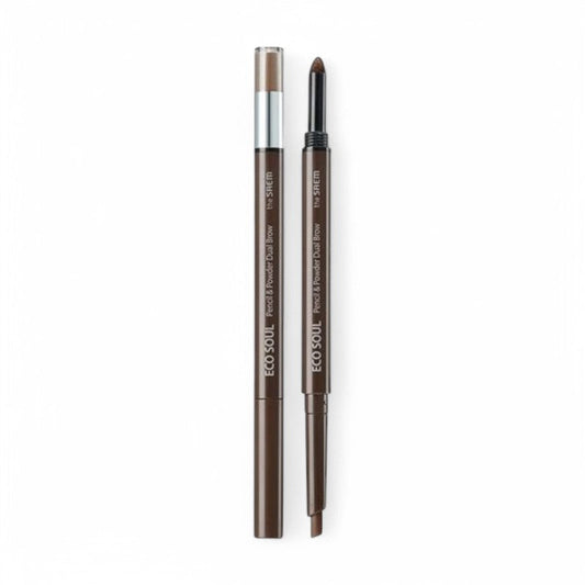 The Saem Eco Soul Pencil & Powder Dual Brow - 4 Colors #04 Medium Brown