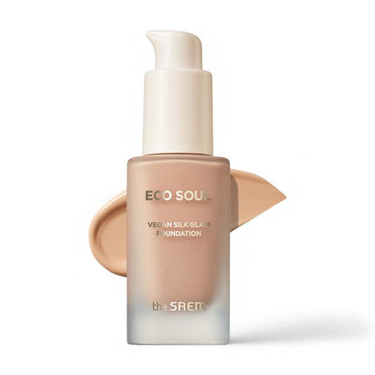 The Saem Eco Soul Vegan Silk Glam Foundation - 3 Colors 2024 Version - #23 Natural Beige