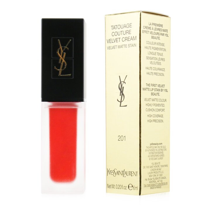 Yves Saint Laurent Tatouage Couture Velvet Cream Velvet Matte Stain - # 201 Rouge Tatouage 942608 6ml/0.2oz
