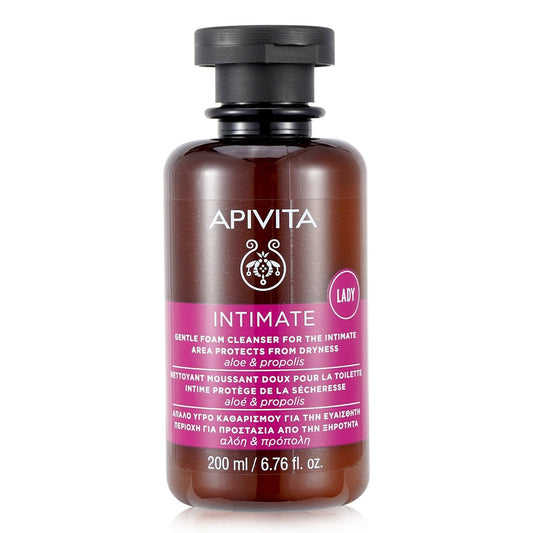 Apivita Intimate Gentle Foam Cleanser For The Intimate Area Protects From Dryness with Aloe & Propolis 01162 200ml/6.8oz