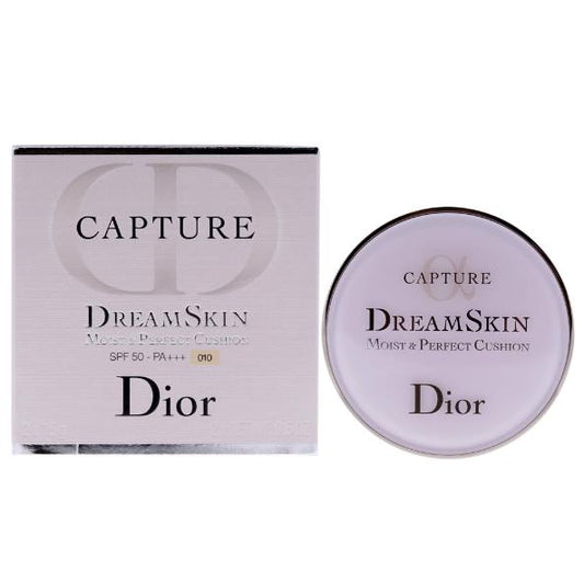 Christian Dior Capture Dreamskin Moist & Perfect Cushion SPF 50 With Extra Refill - # 010 (Ivory) C004000010 / 410076  2x15g/0.5oz