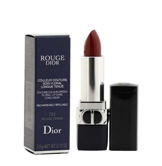 Christian Dior Rouge Dior Couture Colour Refillable Lipstick - # 743 Rouge Zinnia (Satin) C017200743 / 526623  3.5g/0.12oz