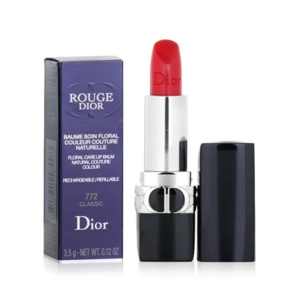 Christian Dior Rouge Dior Floral Care Refillable Lip Balm - # 772 Classic (Satin Balm) C023200772 / 585583  3.5g/0.12oz