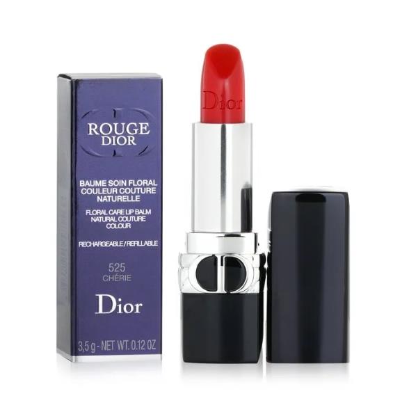 Christian Dior Rouge Dior Floral Care Refillable Lip Balm - # 525 Cherie (Satin Balm) C023200525 / 585569  3.5g/0.12oz