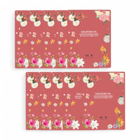 eyeNlip Moisture Essence Mask Set - 10 Types Salmon Oil  25ml x 10