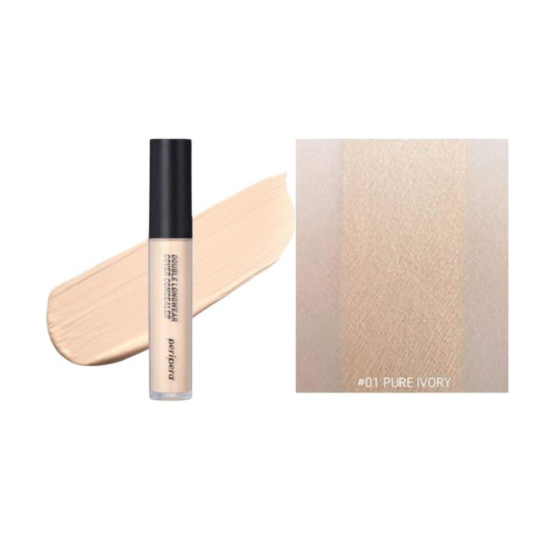 peripera Double Longwear Cover Concealer - 5 Colors #01 Pure Ivory