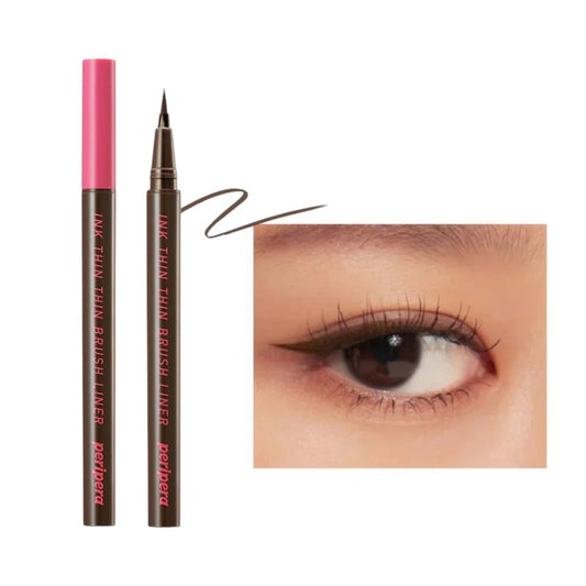 peripera Ink Thin Thin Brush Liner - 2 Colors #02 Brown Film