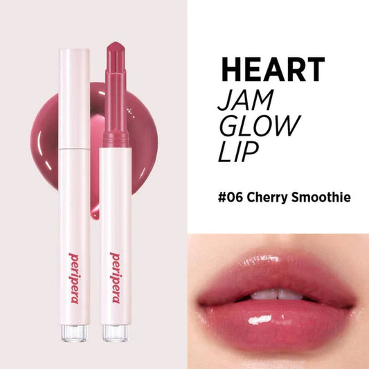 peripera Heart Jam Glow Lip - 6 Colors #06 Cherry Smoothie
