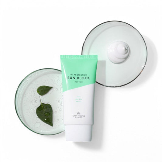 the SKIN HOUSE UV Protection Sun Block Tea Tree 50ml
